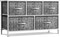 Sorbus Dresser with 5 Drawers - Storage Chest Organizer Unit with Steel Frame, Wood Top, Easy Pull Fabric Bins - Long Wide TV Stand for Bedroom Furniture, Hallway, Closet & Office Organization